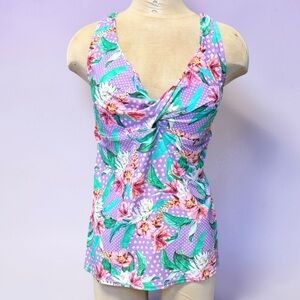 Venus Tankini Top Swimsuit Swim Floral Tropical Leaf Polkadot 20